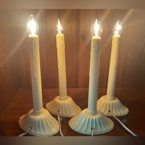 Vintage Electric Bulb Candles Christmas Window Decor Decorations